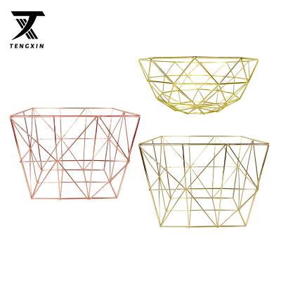 China Modern Design Metal Wire Storage Basket Antique Imitation Customizable Supply Fruit Basket for sale