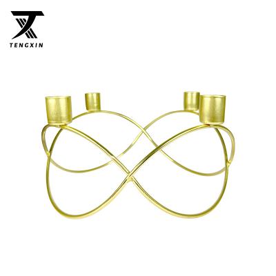 China Luxury Home Nordic Modern Wedding Morden Candlestick Table Decoration Candlestick Holder Metal Candlestick Home for sale