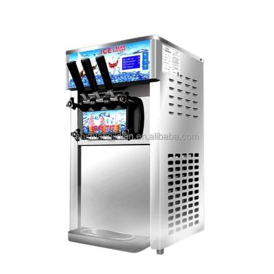 China Snack factory automatic soft ice cream machine for sale and hot selling fried ice cream machine and table top serving soft ice cream machine for sale