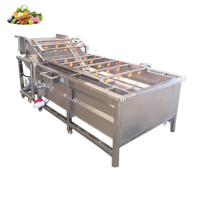 China Full Automatic Fruit Washing Machine Snack And Vegetable Plant Bubble Vegetable Cleaning Machine for sale