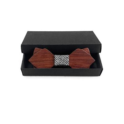 China Retro solid wood bow tie creative handmade scarf wedding wooden bow tie for sale