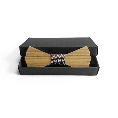 China Cheap hot sale wooden men's retro bow tie wholesale chic retro suit bow tie for sale