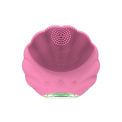 China Acne Treatment 2021 Sonic Silicone Face Cleansing Brush Rechargeable Facial Cleanser for sale