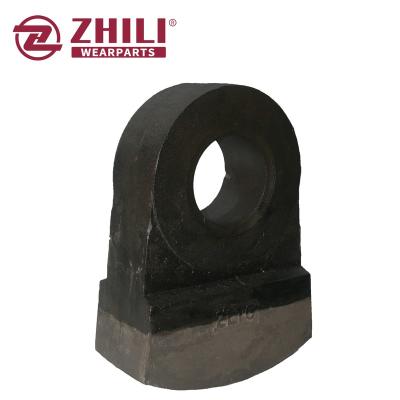 China High Head Vertical Manganese Hammer Parts Wear Crusher Wear Resistance PLFC Impact Casting Parts For Mesto Crusher Spare Parts Hammerhead for sale