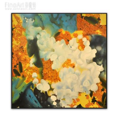 China Modern Colorful Hand Canvas Flower Painting Hand Painted for sale