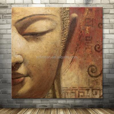 China Hot Indian Buddha Face Canvas Oil Painting For Home Decoration for sale