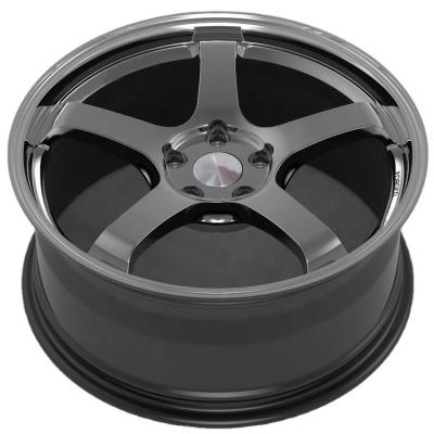 China 6061-T6 Aluminum Alloy Hyper Silver Custom Car Wheel Hubs 5x114.3 Rim For Sale for sale