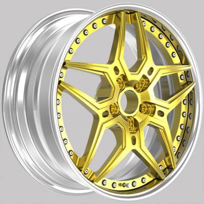 China Universal 2 Piece Rims Forged Gold 18