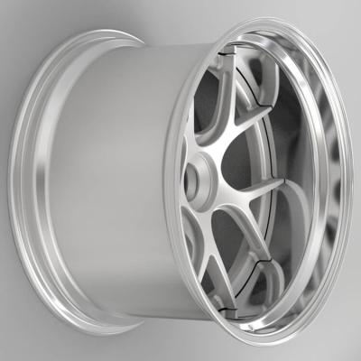 China Popular Style A6061-T6 Aluminum Alloy Polished Rims Y 5 Spoke Alloy Wheels Deep Plate Wheels 5 Lugs for sale