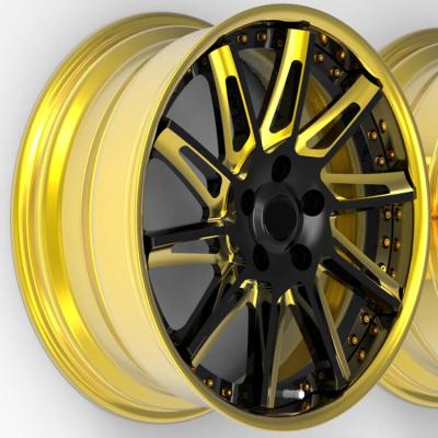 China 18 Inch 22 Inch Chrome Black And Gold Aluminum A6061-T6 Alloy Forged Rines 18 Rims For xxr cars for sale