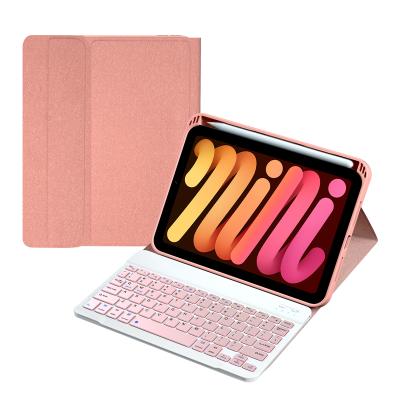 China 2021 Newest Shockproof Drop Resistant Light Weight And PU Leather Tablet Cover For Ipad Mini 6 Case Keyboard for sale