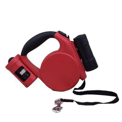 China Wholesale High Quality Automatic Recycled Lights Dog Retractable Leash With Flashing Dog Poop Dispenser Light for sale