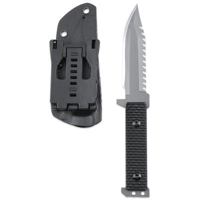 China Survival Non-variable outdoor practical camping knife defense blade combat knife Kydex fixed sheath military knife for sale