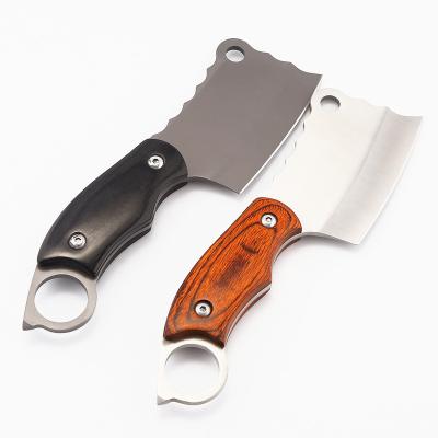 China Factory direct distributor Non-variable fixed blade stainless steel knives mini cleaver for outdoor camping for sale