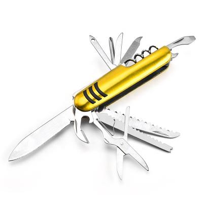 China Multifunctional Knife Stocked Non-variable Folding Multi Tool Key Chain Knife Pocket Knife With Plastic Handle for sale