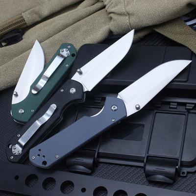 China Sharpness Laser LOGO 8CR13MOV Full Stainless Steel Hunting Free Folding Knife With Handle The Group Of Ten for sale