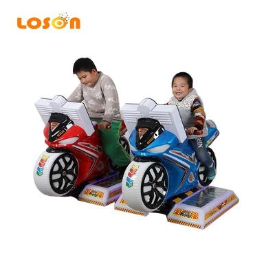 China Fiber glasses Electric video racing arcade machine amusement park rides kids motorcycle driving simulator coin operated games for sale