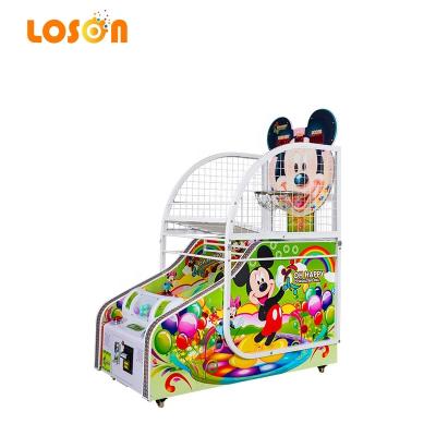 China Metal+wood Mini electronic 2 player crazy hoop kids arcade skill game basketball shooting machine for amusement park for sale