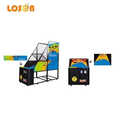 China Metal+wood Foldable street hoops automatic electronic buy coin operated shooting basketball arcade game machine with moving basket for sale