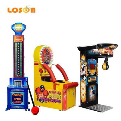 China Plastic+metal+wood+leather Hot Sale Punching Bag Kick Matching Vending Training Electronic Price Arcade Boxing Punch Arcade Machine for sale