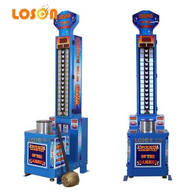 China Plastic+metal+wood+leather Street Amusement Ultimate Big Boxing-Punch-Machine Boxing Arcade Punching Bag Measure Coin Game Machine for Sale for sale