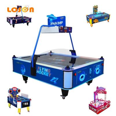 China Plastic+metal+wood Commercial 2 4 Player Electronic Coin Operated Arcade Game Machine Ice Air Hockey Table with Scoreboard for sale