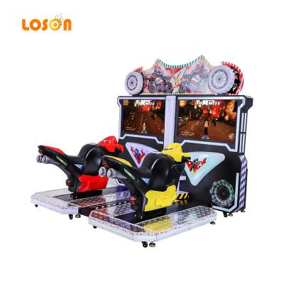 China Plastic+metal Loson Flaming VS 3d amusement motor racing car motorcycle moto bike gp simulator arcade machine coin operated games for sale