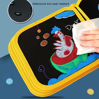 China Painting Learning Notebook/Coloring Notebook Blackboard Drawing Book Black Soft Board with Magic Pen Painting Coloring Book Funny Toy for Kids for sale