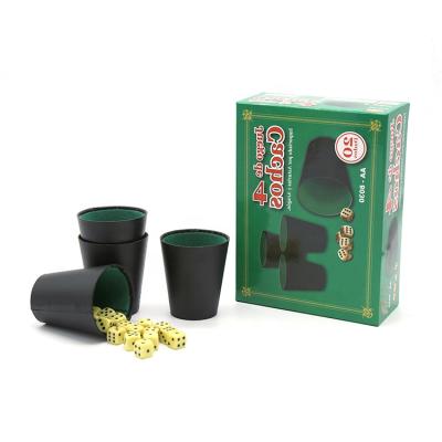 China Ludo Game Tornado Games Four Players Liar Dice Cup Table Set for sale