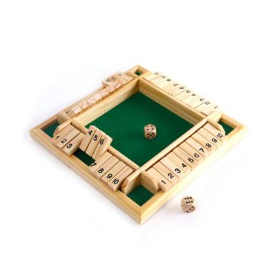 China Wooden OEM In Stock High Quanlity Educational 4 - Wooden Players Closed Box Dice Board Game for sale