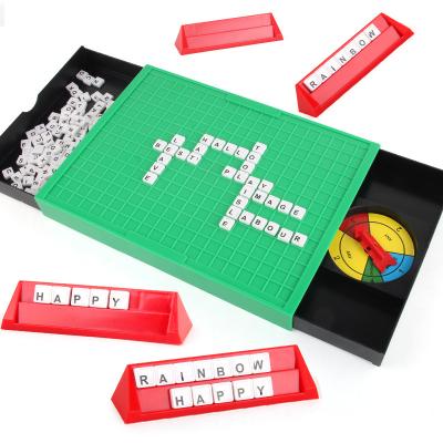 China Plastic Educational Toy Block Puzzle Spelling Reading Letter Learning Game for sale