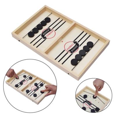 China Parent-child Chess Game Toy Hockey Chess Toys Interactive Wooden Bumping Board Game Set for sale