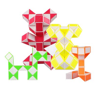 China High Quality Plastic Magic DIY TOY Snake 24/36/48/60/72pcs Puzzle Cube Toys With Different Color for sale