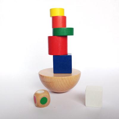 China Hop-Pocket Action Ability Baby Funny Educational Toys Kids Children Balance Training Wooden Blocks Toys Game for sale