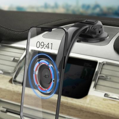 China Adjustable Universal Magnetic Phone Holder Mount Phone Cup Suction Dashboard Car Mobile Holder for Iphone 12 for sale