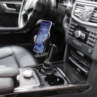 China Chuanglong Adjustable Stable Car Cup Phone Holder with Long Gooseneck Car Cup Mount Compatible with 4-7 inch Mobile Phones for sale