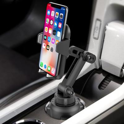 China Chuanglong Factory Wholesale Adjustable 360 ​​Degree Car Cup Phone Mount Cup Holder Stand Holder Cradle For Phone GPS for sale