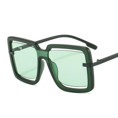 China Newest Big Square Sun Glass Candy Color Oversized Women Sunglasses for sale