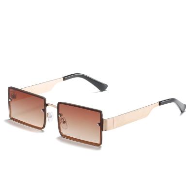 China Luxury Fashion Sunglasses Vintage Brand Metal Frame Sun Glass Rectangle Driving Sunglasses for sale