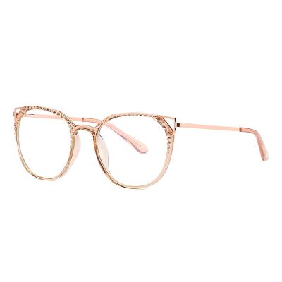 China Fashionable Fashion Eyeglasses Frames Women Ladies Cat Eye Optical Prescription Glasses for sale