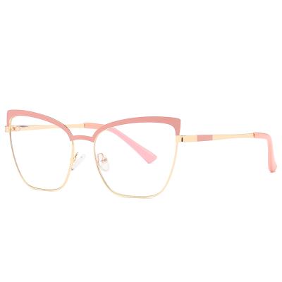 China Fashionable New Arrival Blue Light Blocking Eyeglasses Metal Anti Blue Light Computer Glasses Frame for sale