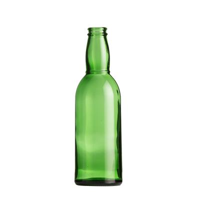 China Eco - Friendly Green Glass 600ml Beer Bottle With Crown Cap for sale