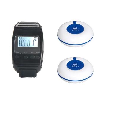 China Waterproof Table Buzzer F&B Cafe Restaurant Customer Service Inquiry Paging System Server Call Buzzer Watch Display Receiver for sale