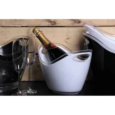 China Transparent Champagne Ice Bucket Wine Cooling Ice Buckets Food Safe Viable Touch Double Wall for sale