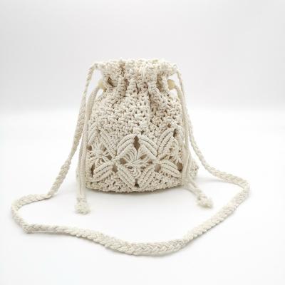 China 100% Eco-Friendly Women Crochet Tassel Shoulder Purse Cross - Body Macrame Bag for sale