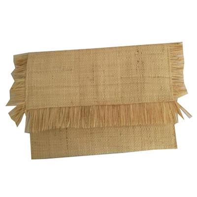 China Fashion natural raffia fringed clutch for sale