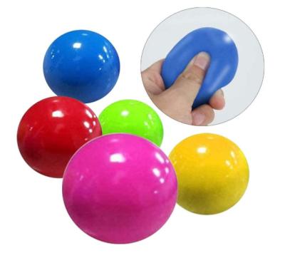 China Toy Stick Wall Ceiling Light Strain Ball Stress Ball Funny Sticky Person Educational Toys Anti Stress Toy Sticky Target Ball for sale