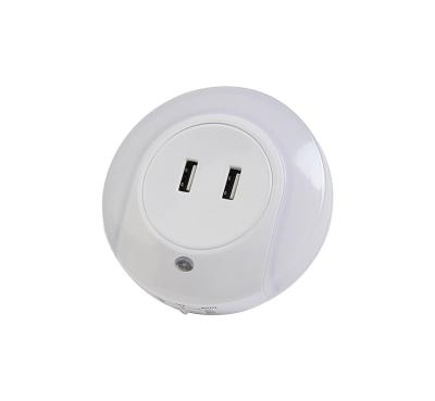 China Creative Creative USB Charger Double USB Home Charger With LED Light for sale