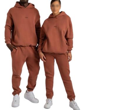 China Anti-wrinkle Fashion Oversized Hoodies Set Cotton Sweatpants And Hoodie Set Tracksuit Unisex Men for sale