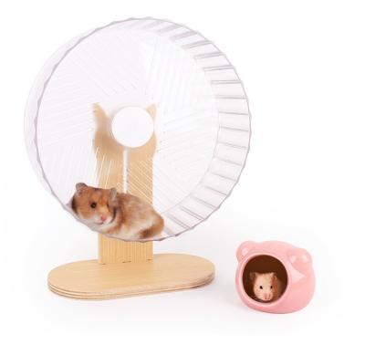 China Silent Running Wheel Pet Supplies Funny Pet Toys Rotating Detachable Hamster Running Wheel for sale